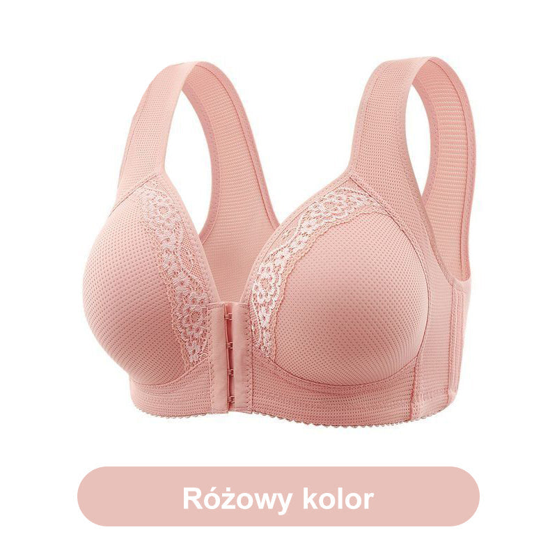 【1 +2 gratis】Wygodny, oddychający biustonosz plus size z przednim zapięciem – łatwy do założenia, stworzony dla dojrzałych kobiet