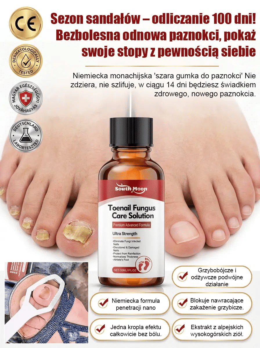 【Bezbolesna wymiana paznokci】Ziołowy łagodny płyn do naprawy paznokci dotkniętych grzybicą