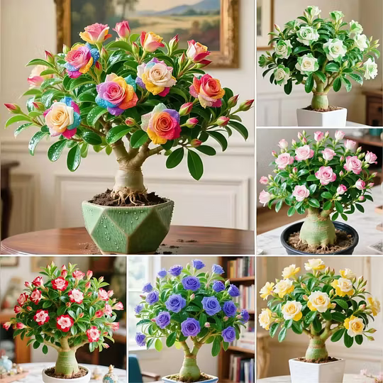 🌵 Róża pustynna – egzotyczne kwiaty, naturalne piękno! 🌺✨
