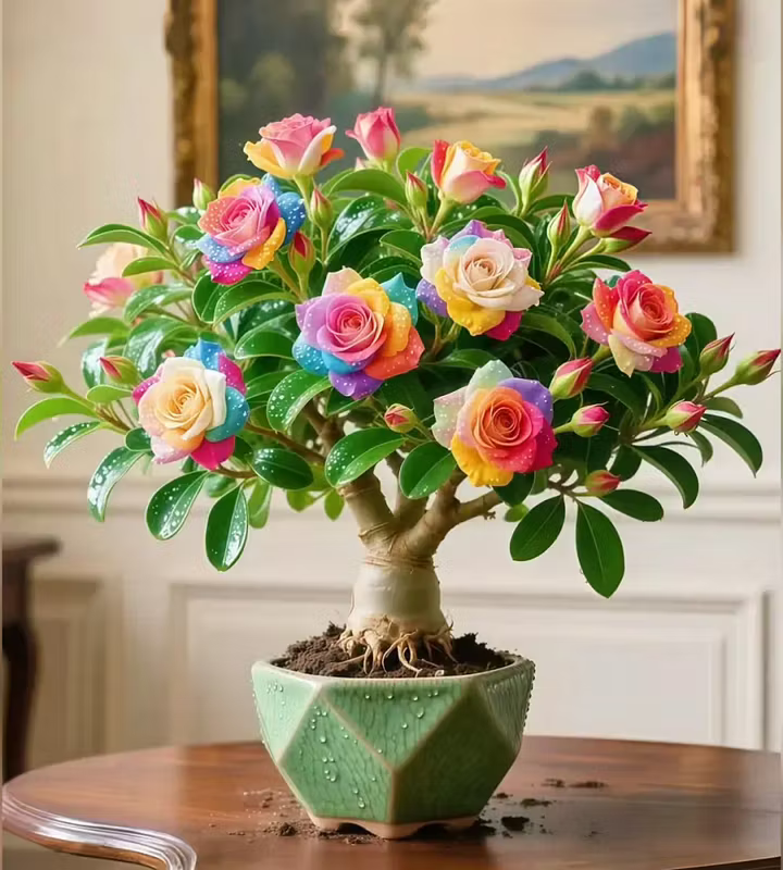 🌵 Róża pustynna – egzotyczne kwiaty, naturalne piękno! 🌺✨