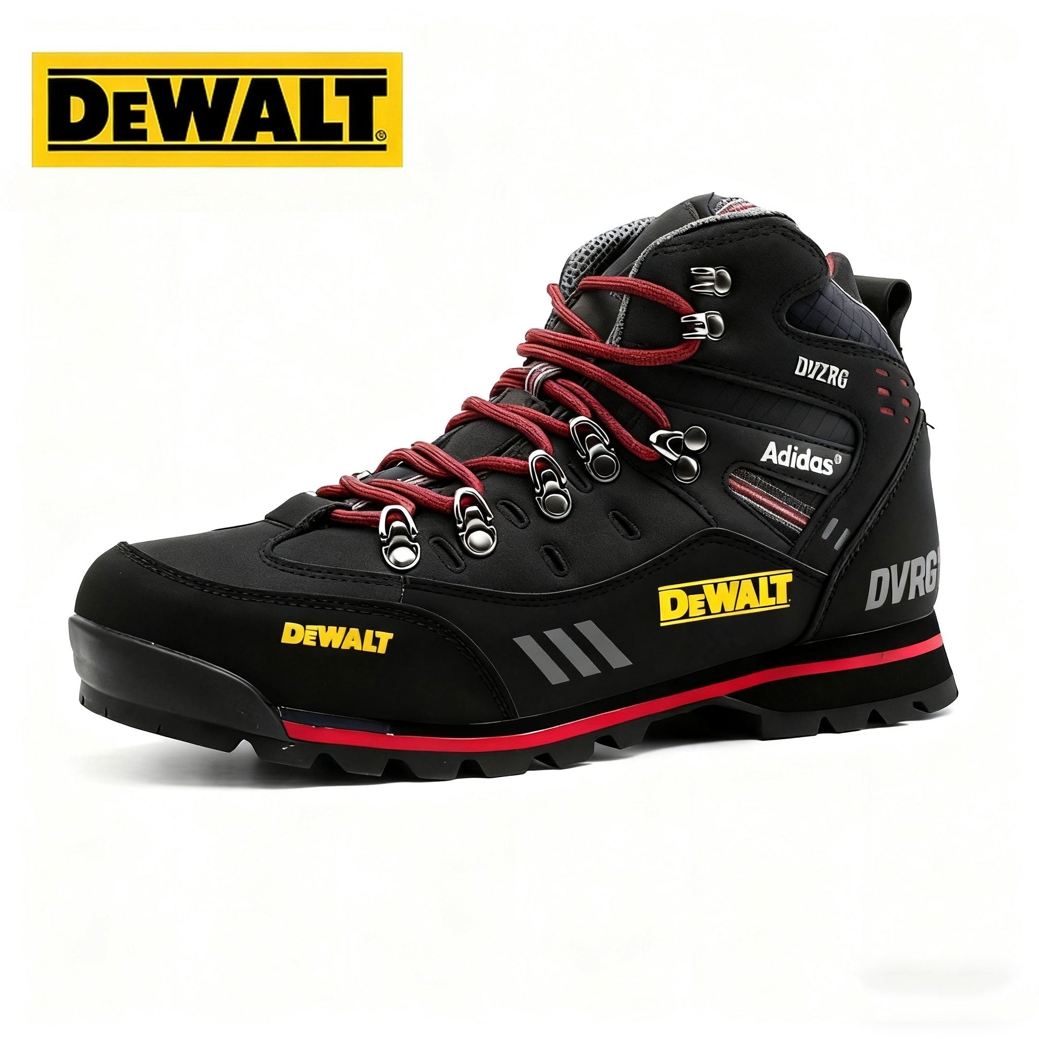 Męskie buty trekkingowe dla wysokich mężczyzn marki Adidas® i DEWALT – wytrzymałe, całoroczne, wykonane z poliuretanu i gumy