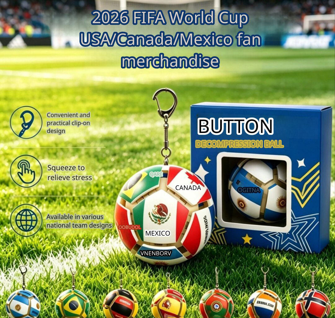 ⚽ Breloczek w kształcie piłki nożnej na rozładowanie stresu dla kibiców Mistrzostw Świata 2026