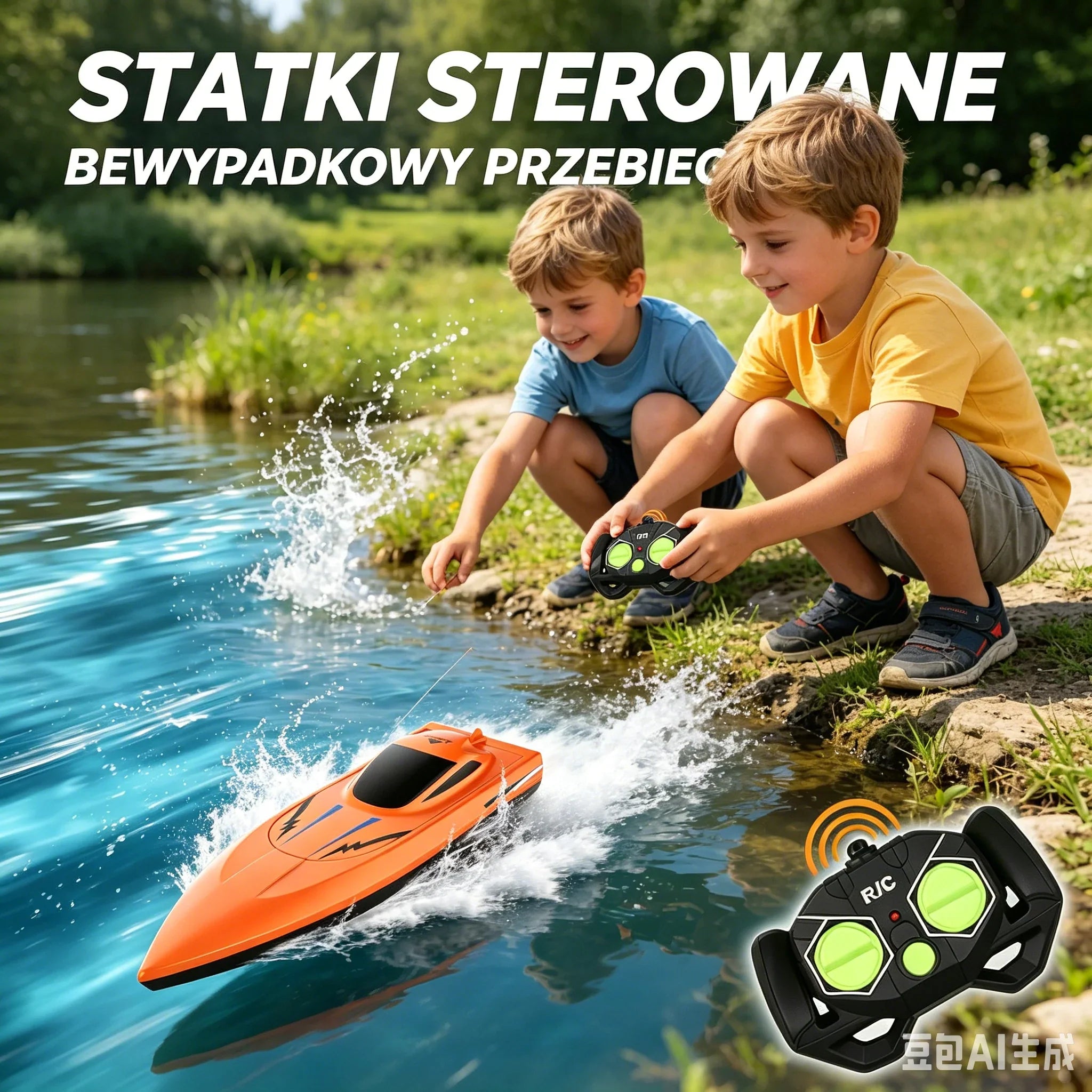 ✨ Dwusilnikowa, szybka łódź zdalnie sterowana, 🚤 doskonały prezent dla dzieci