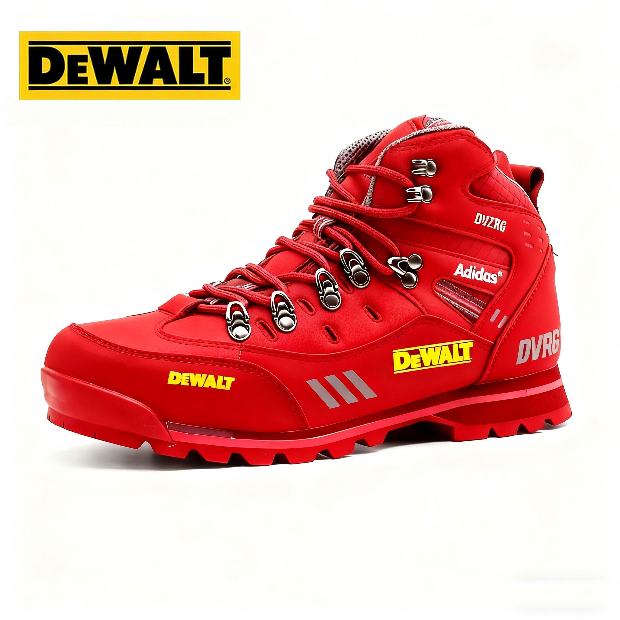 Męskie buty trekkingowe dla wysokich mężczyzn marki Adidas® i DEWALT – wytrzymałe, całoroczne, wykonane z poliuretanu i gumy