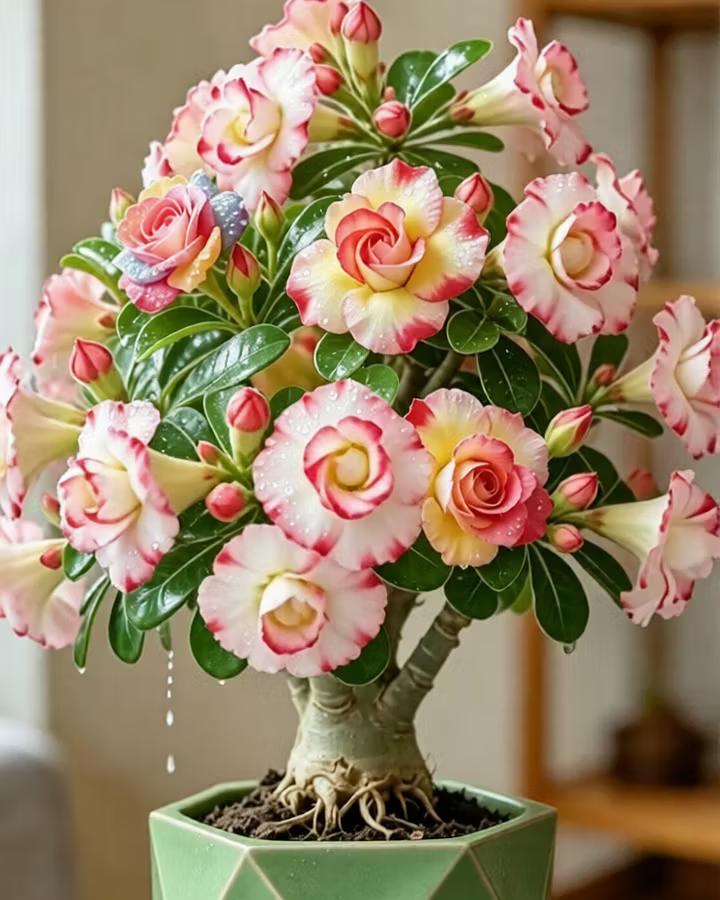 🌵 Róża pustynna – egzotyczne kwiaty, naturalne piękno! 🌺✨