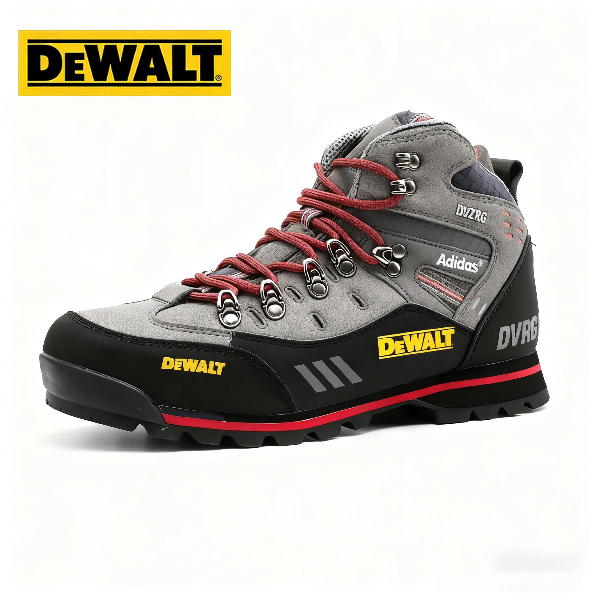 Męskie buty trekkingowe dla wysokich mężczyzn marki Adidas® i DEWALT – wytrzymałe, całoroczne, wykonane z poliuretanu i gumy