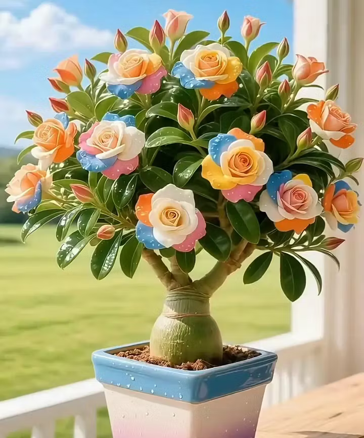 🌵 Róża pustynna – egzotyczne kwiaty, naturalne piękno! 🌺✨