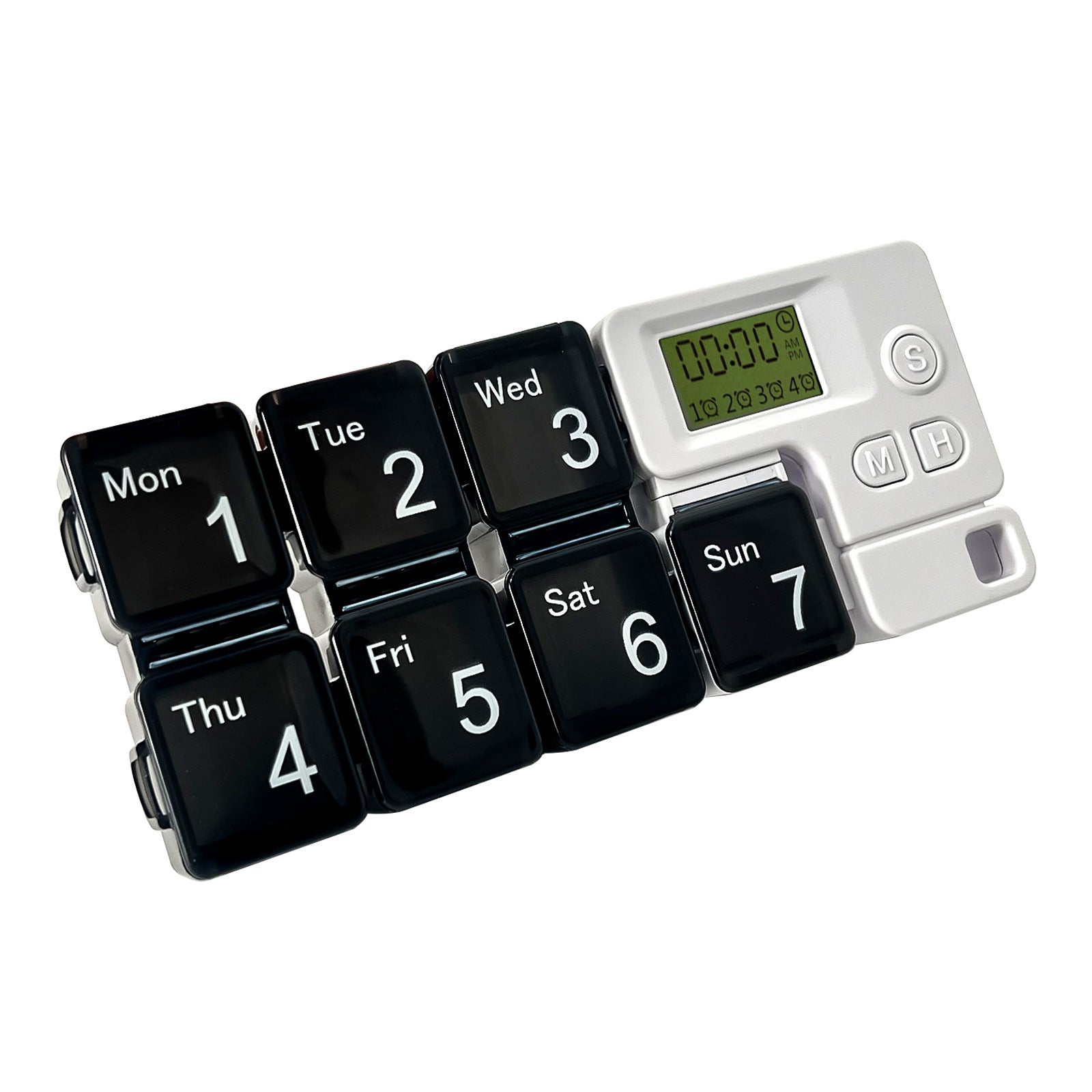 Tygodniowy organizer na tabletki z alarmem