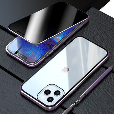 ✨ Magnetyczne etui na iPhone'a z przyciemnianym szkłem i metalową ramką 📱🔒