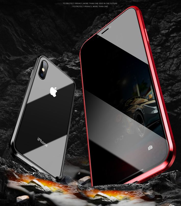 ✨ Magnetyczne etui na iPhone'a z przyciemnianym szkłem i metalową ramką 📱🔒