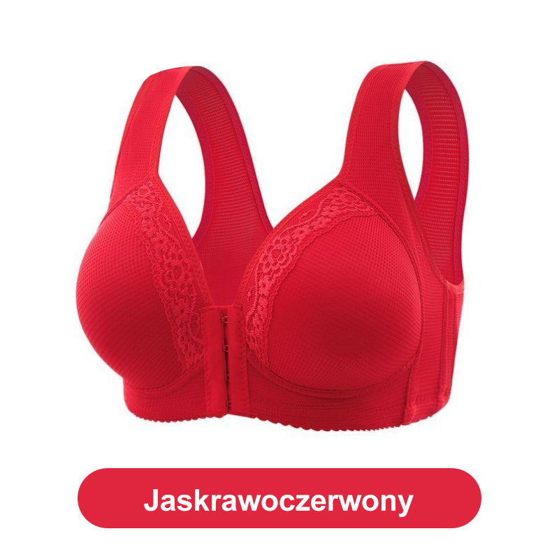 【1 +2 gratis】Wygodny, oddychający biustonosz plus size z przednim zapięciem – łatwy do założenia, stworzony dla dojrzałych kobiet