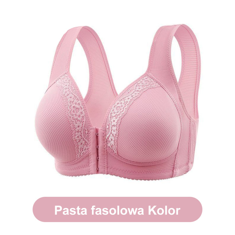 【1 +2 gratis】Wygodny, oddychający biustonosz plus size z przednim zapięciem – łatwy do założenia, stworzony dla dojrzałych kobiet