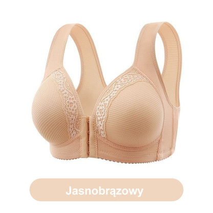 【1 +2 gratis】Wygodny, oddychający biustonosz plus size z przednim zapięciem – łatwy do założenia, stworzony dla dojrzałych kobiet