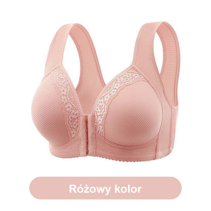 【1 +2 gratis】Wygodny, oddychający biustonosz plus size z przednim zapięciem – łatwy do założenia, stworzony dla dojrzałych kobiet