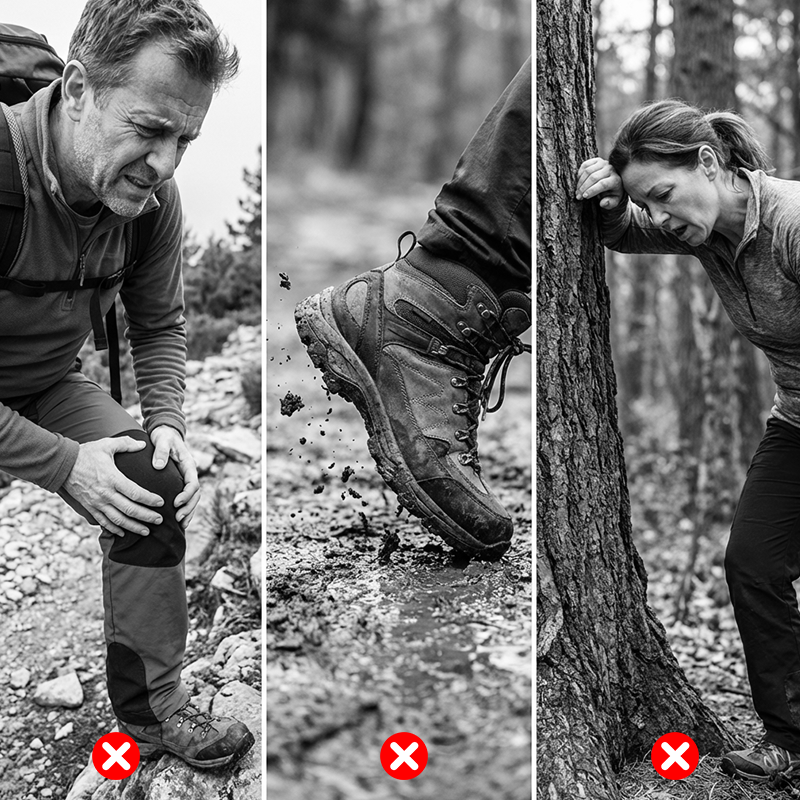 ⛰️Regulowane kijki trekkingowe ze stopu aluminium – wytrzymałe, amortyzujące wstrząsy, lekkie 🌲