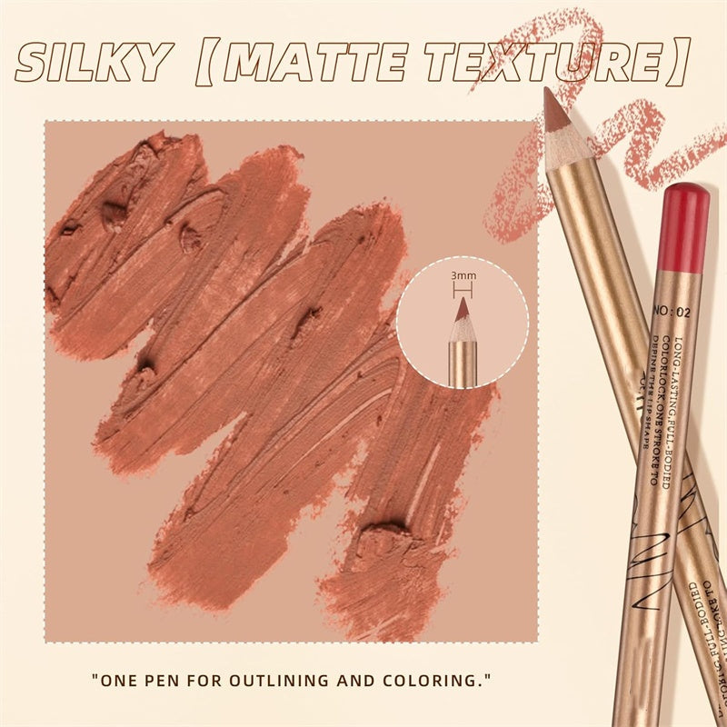💄🎨Zestaw 12 kolorowych, odpornych na rozmazywanie kredek do ust
