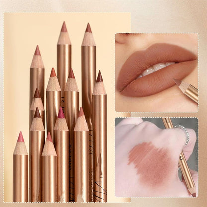💄🎨Zestaw 12 kolorowych, odpornych na rozmazywanie kredek do ust
