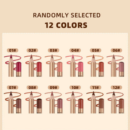 💄🎨Zestaw 12 kolorowych, odpornych na rozmazywanie kredek do ust