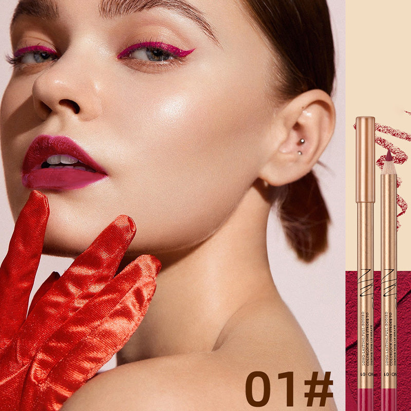 💄🎨Zestaw 12 kolorowych, odpornych na rozmazywanie kredek do ust