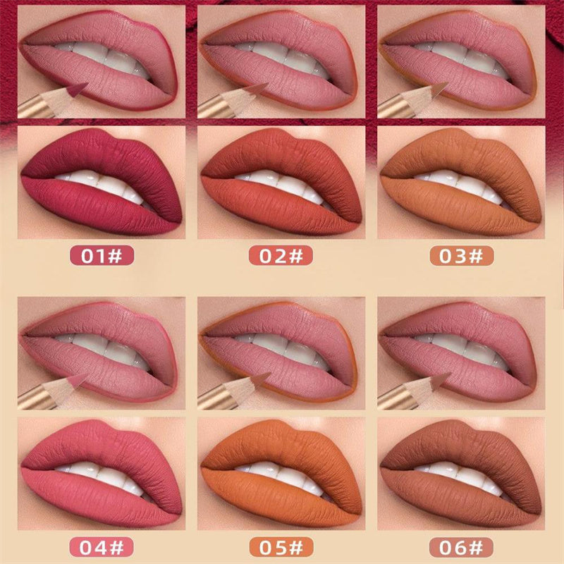 💄🎨Zestaw 12 kolorowych, odpornych na rozmazywanie kredek do ust